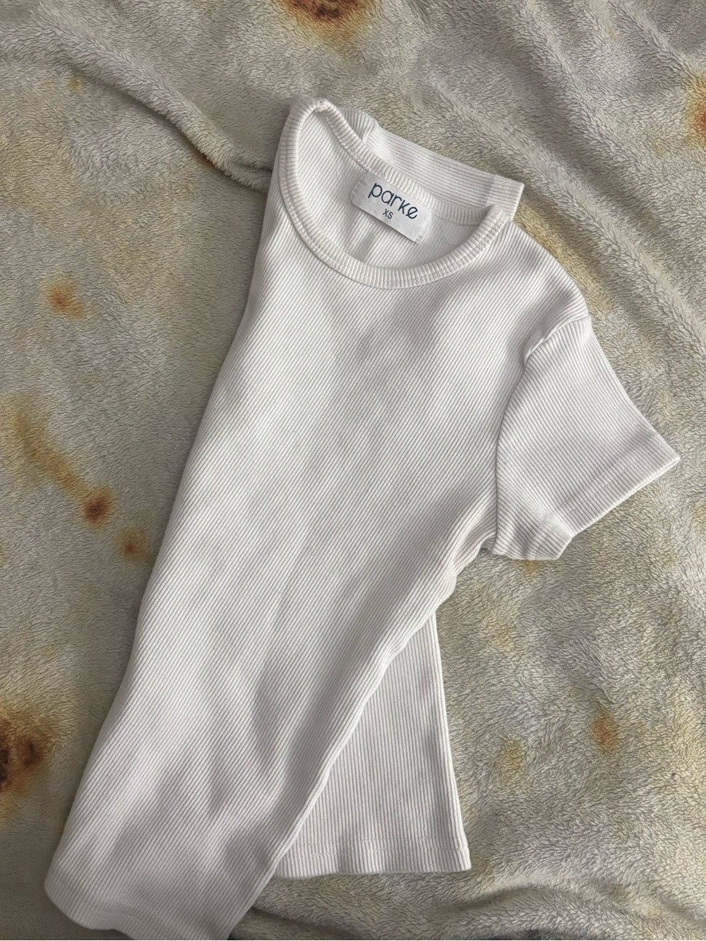 Parke white ribbed baby tee - Picture 2 of 4